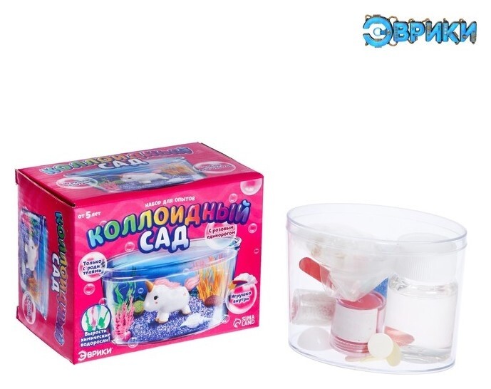 Набор для опытов «Коллоидный сад», с розовым единорогом  Эврики