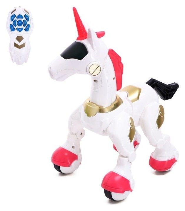 Робот радиоуправляемый «Умный пони», световые и звуковые эффекты, работает от аккумулятора, цвет красный  