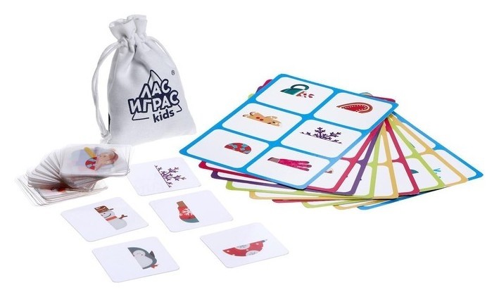 

Настольная игра «Умное лото. новогодние половинки», в пакете