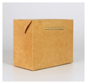 Пакет—коробка «Крафтовый», 23 × 18 × 11 см Дарите счастье