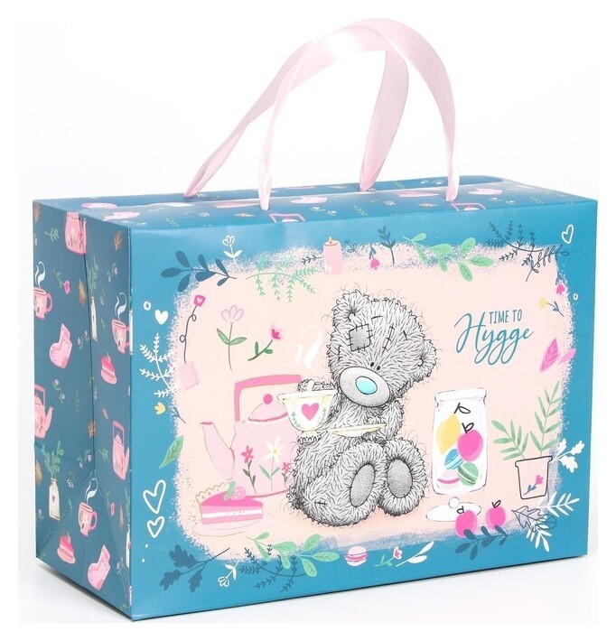 Пакет-коробка, "Time To Hygge", Me To You, 28 х 20 х 13 см  Me to you