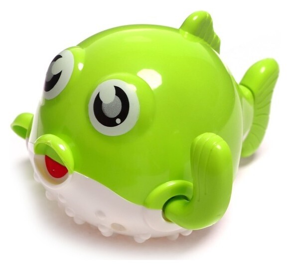 Игрушка заводная «Рыбка фугу», водоплавающая 