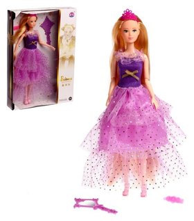 Кукла-модель "Елена" шарнирная, в пышном платье,с аксессуарами 