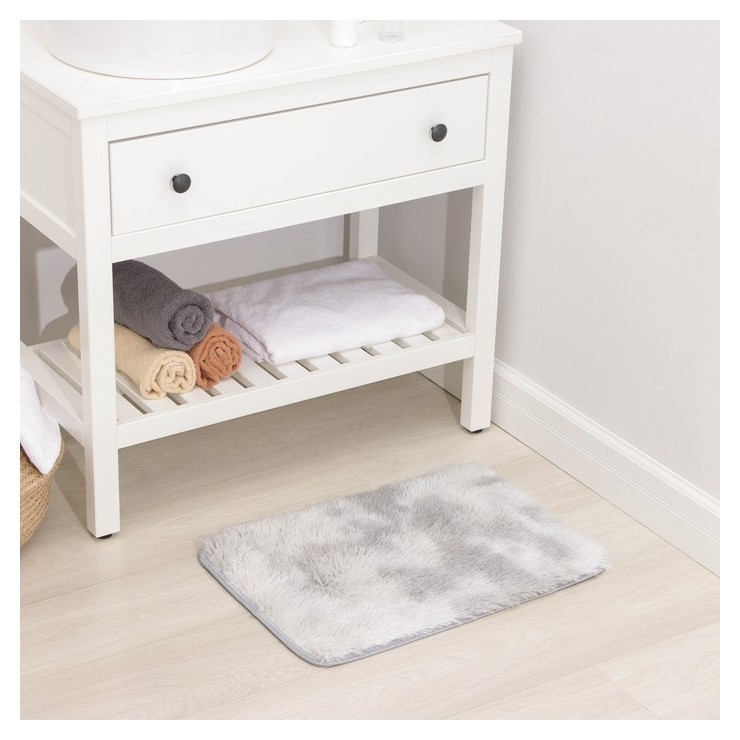 

Коврик доляна «Пушистик», 40×60 см, цвет серый