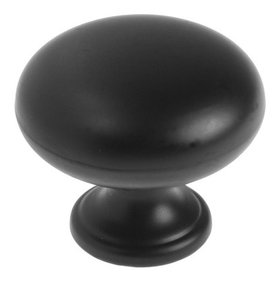 Ручка-кнопка Cappio, рк120, D=32 мм, пластик, цвет черный Cappio