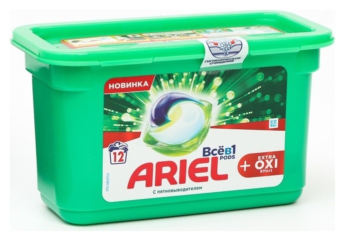 

Ariel Авт гель СМС жидк. в растворимых капсулах Liquid Capsules Extra OXI Effect 12x27.3г
