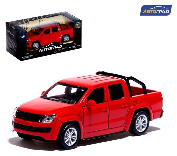 Машина металлическая «Тундра», открываются двери, 1:32, инерция, цвет красный  Автоград