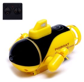 Подводная лодка радиоуправляемая «Батискаф», световые эффекты, цвет жёлтый 
