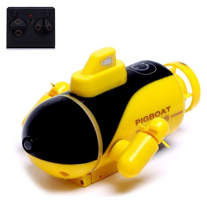 Подводная лодка радиоуправляемая «Батискаф», световые эффекты, цвет жёлтый  