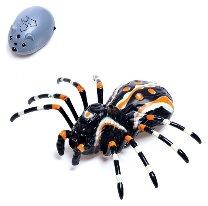 Паук радиоуправляемый «Тарантул», эффект дыма, световые эффекты, работает от батареек  