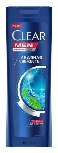 Шампунь против перхоти с ментолом Ледяная свежесть Clear