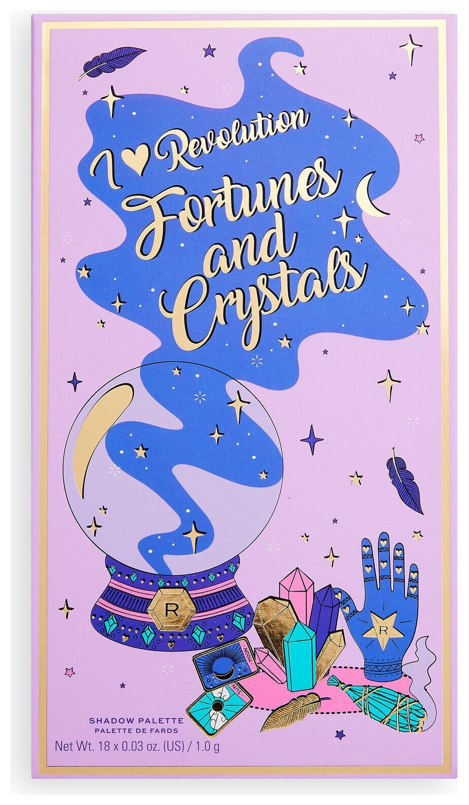 Палетка теней для век Book Of Spells Fortunes And Crystals I Heart Revolution