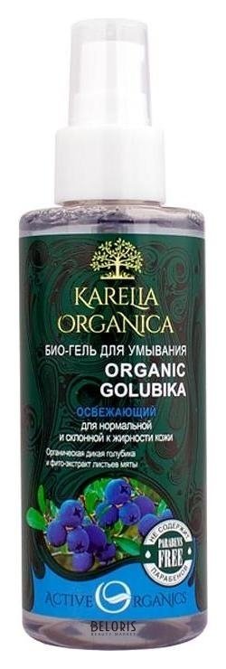 Био-гель для умывания Освежающий для нормальной и склонной к жирности кожи Organic Golubika Karelia Organica Organic Golubika