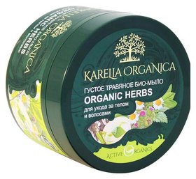 Густое травяное био-мыло для ухода за телом и волосами Organic Herbs Karelia Organica