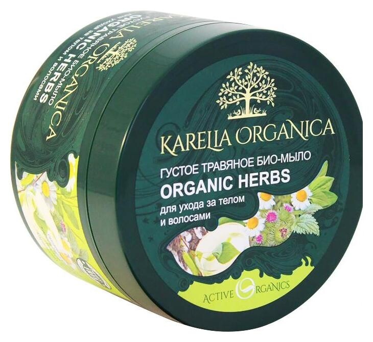 Густое травяное био-мыло для ухода за телом и волосами Organic Herbs  Karelia Organica