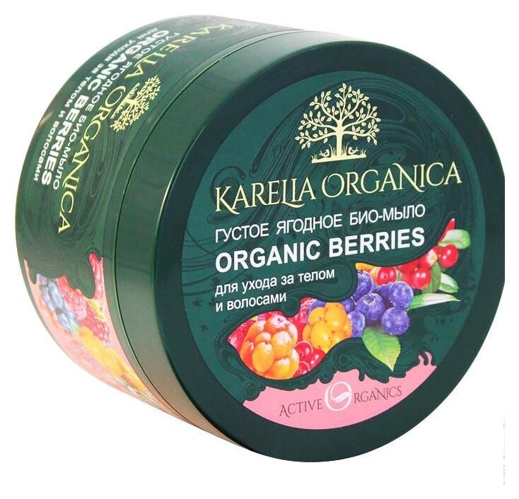 Густое ягодное био-мыло для ухода за телом и волосами Organic Berries  Karelia Organica
