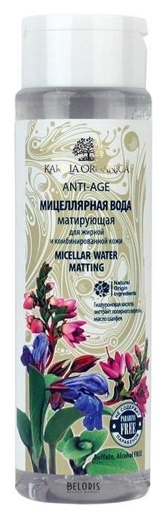 Матирующая мицеллярная вода для жирной и комбинированной кожи Anti-age Karelia Organica