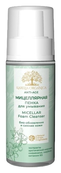 Мицеллярная пенка для умывания Био-обновление и сияние кожи Anti-Age  Karelia Organica