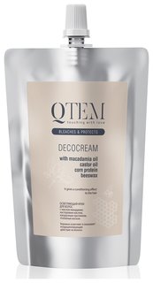 Осветляющий крем для волос с маслом макадамии Decocream Qtem
