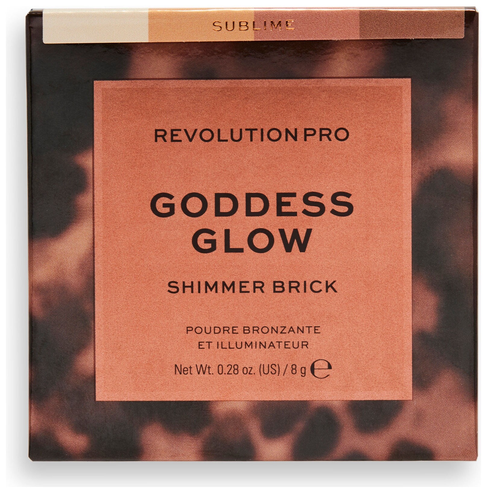 Хайлайтер и бронзер Goddess Glow Shimmer Brick  Revolution PRO