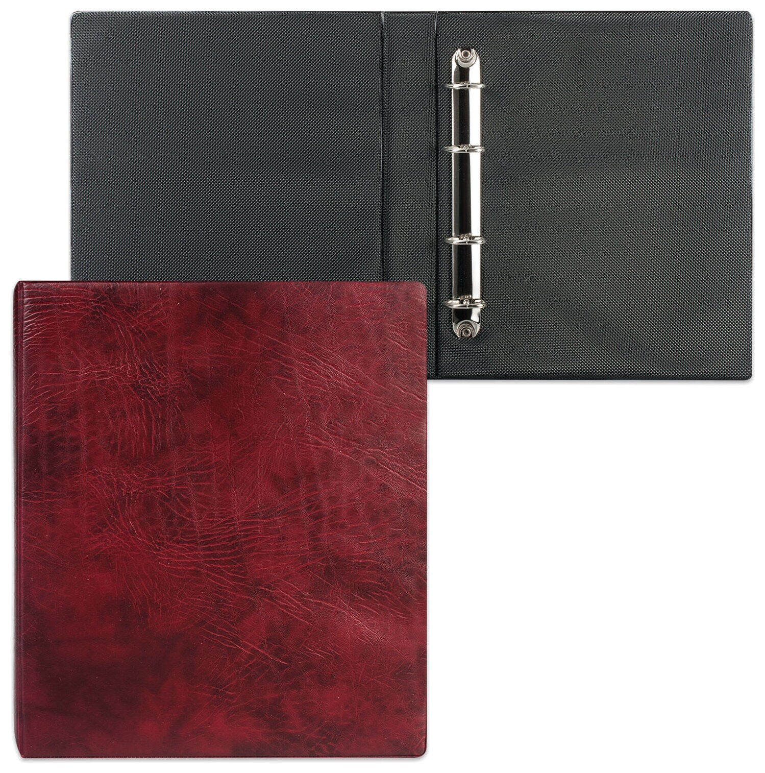 Альбом для монет и купюр на 4-х кольцах, 230х265х40 мм, "Оптима", без листов, м9-05  Топ-спин