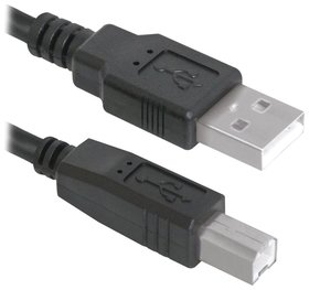 Кабель USB 2.0 Am-bm, 1,8 м, Defender, для подключения принтеров, МФУ и периферии, 83763 Defender