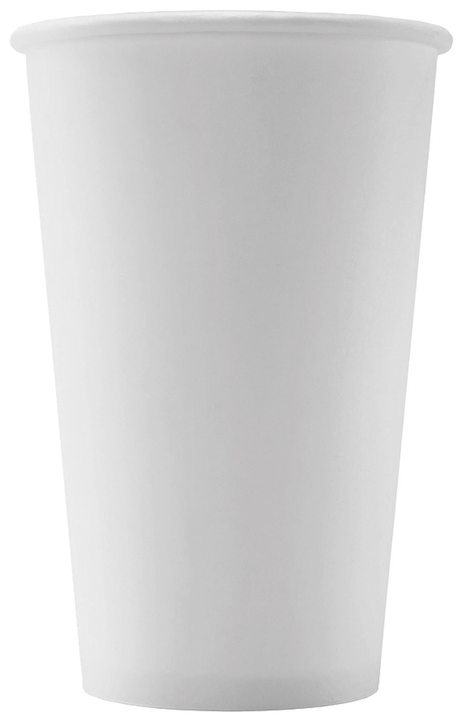 Одноразовые стаканы 400 мл, комплект 50 шт., бумажные однослойные, белые, холодное/горячее, формация, Hb90-530-0000