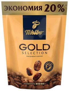 Кофе растворимый Tchibo "Gold Selection", сублимированный, 150 г, мягкая упаковка Tchibo