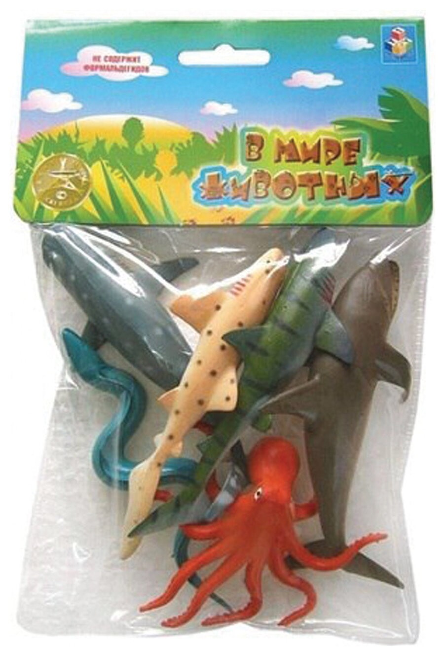 Набор фигурок "В мире животных","морские животные", 6 шт., 10 см, 1toy, т50514 1 Toy