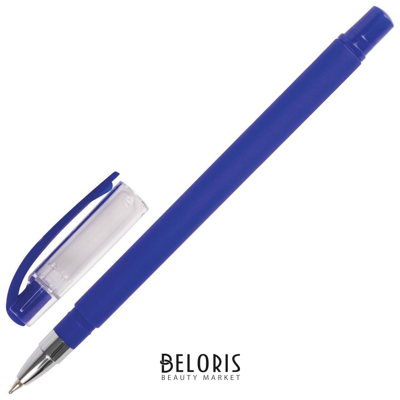 Ручка шариковая масляная Brauberg Matt, синяя, корпус синий, узел 0,7 мм, линия письма 0,35 мм, 142486 Brauberg