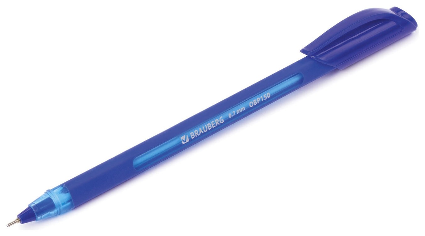 Ручка шариковая масляная Brauberg "Extra Glide Soft Blue", синяя, узел 0,7 мм, линия письма 0,35 мм, 142926  Brauberg