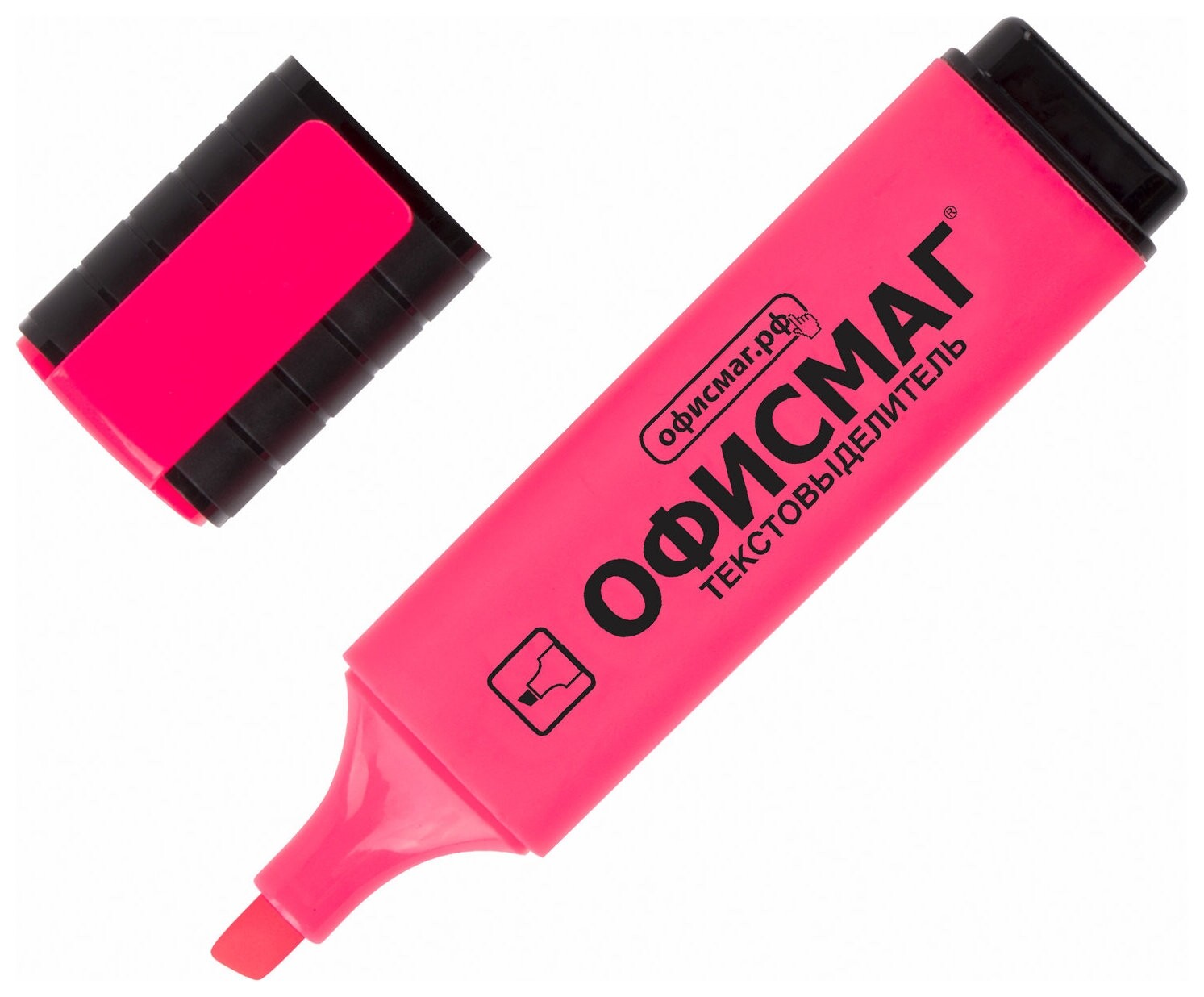 Текстовыделитель офисмаг, розовый, линия 1-5 мм, 151205  Офисмаг
