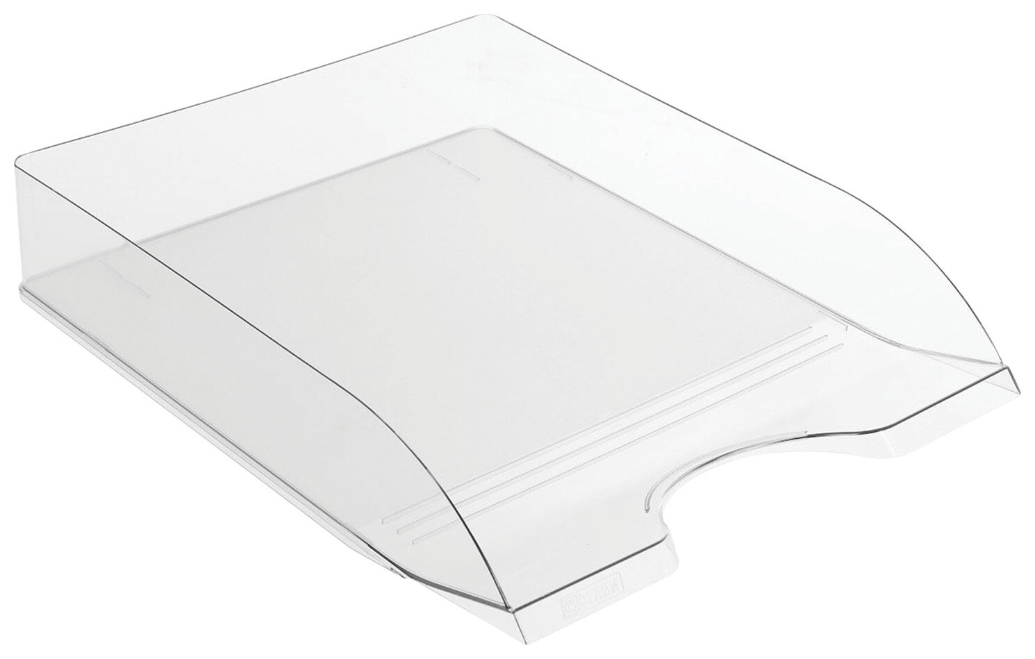Лоток горизонтальный для бумаг стамм "Дельта", А4 (315х250х60 мм), прозрачный, лт652  Стамм