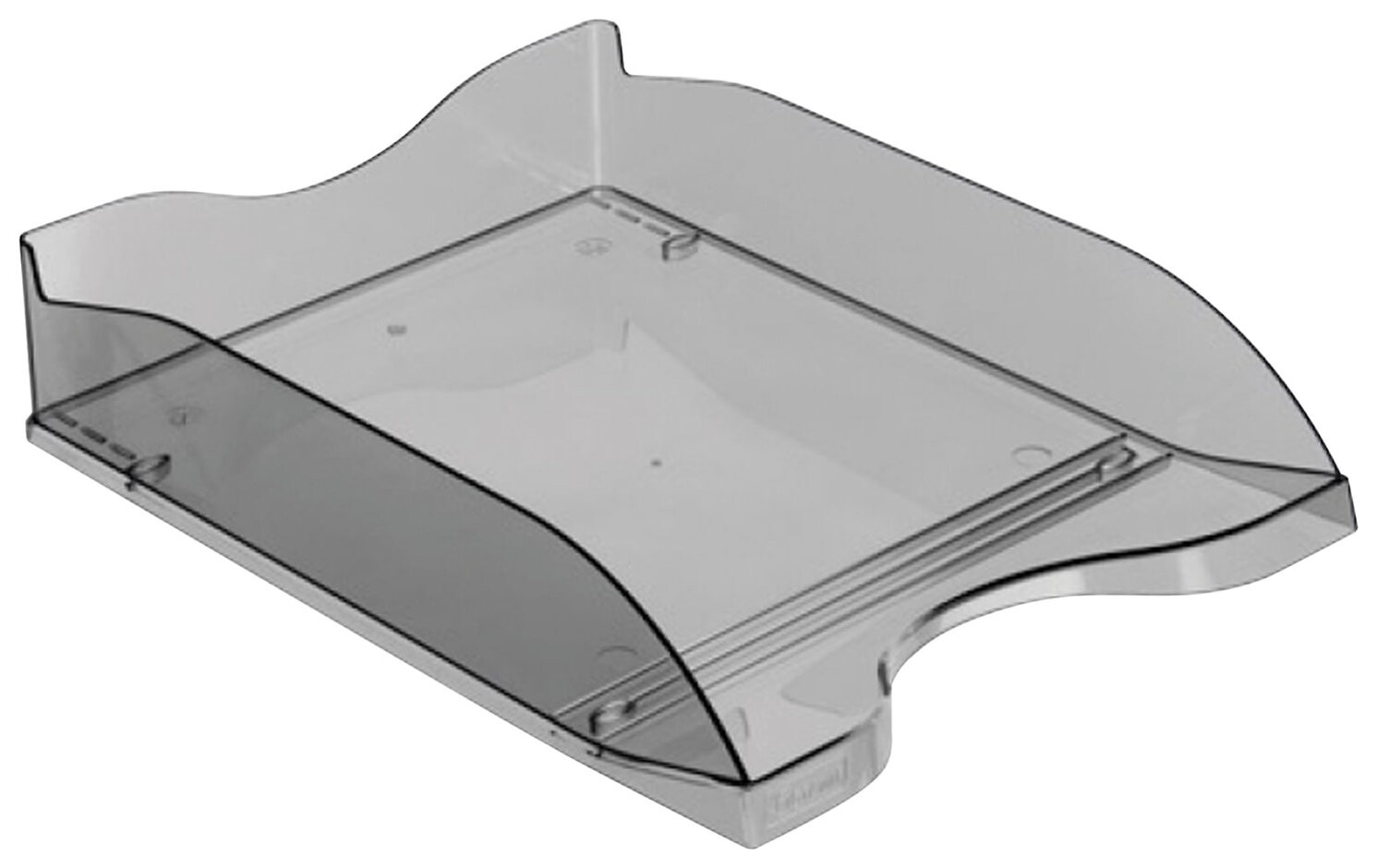Лоток горизонтальный для бумаг стамм "Люкс", А4 (350х255х70 мм), тонированный серый, лт62  Стамм