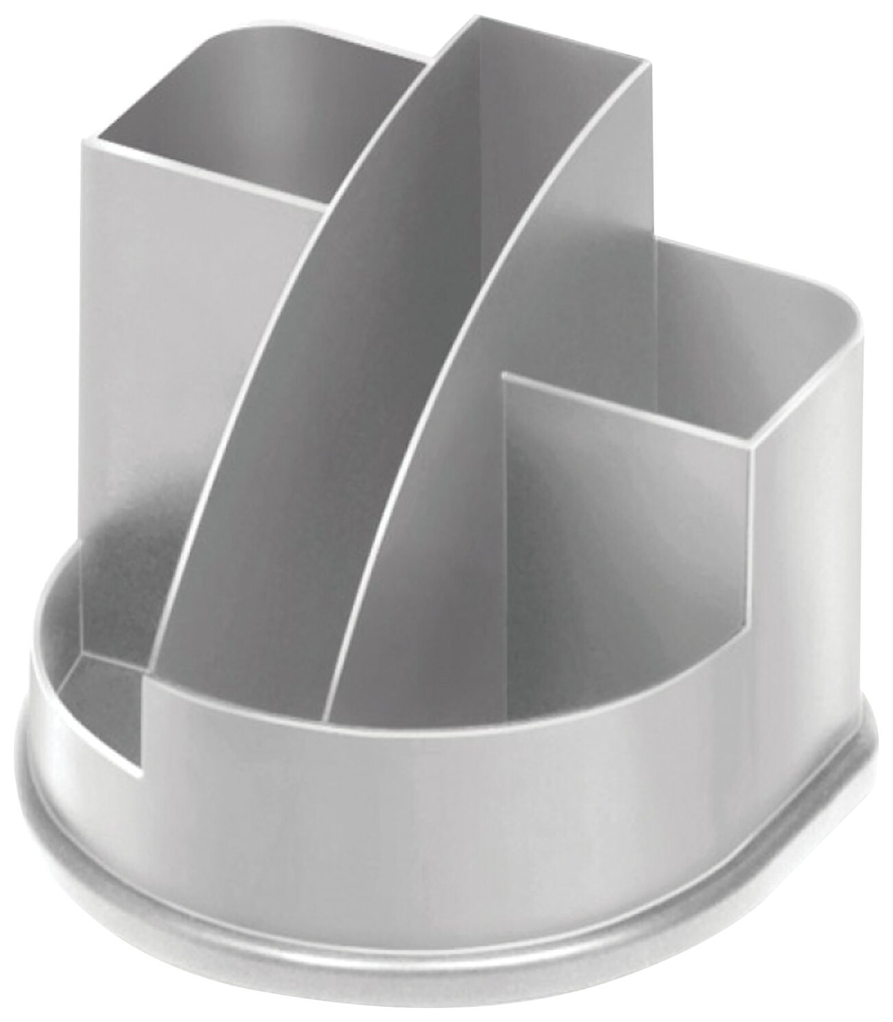 Подставка-органайзер стамм "Авангард", 132х122х108 мм, 5 отделений, серая, ор51  Стамм