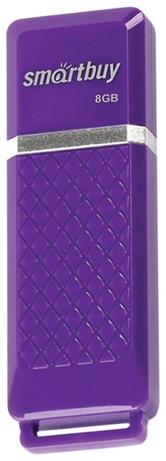 

Флеш-диск 8 GB, Smartbuy Quartz, USB 2.0, фиолетовый, Sb8gbqz-v