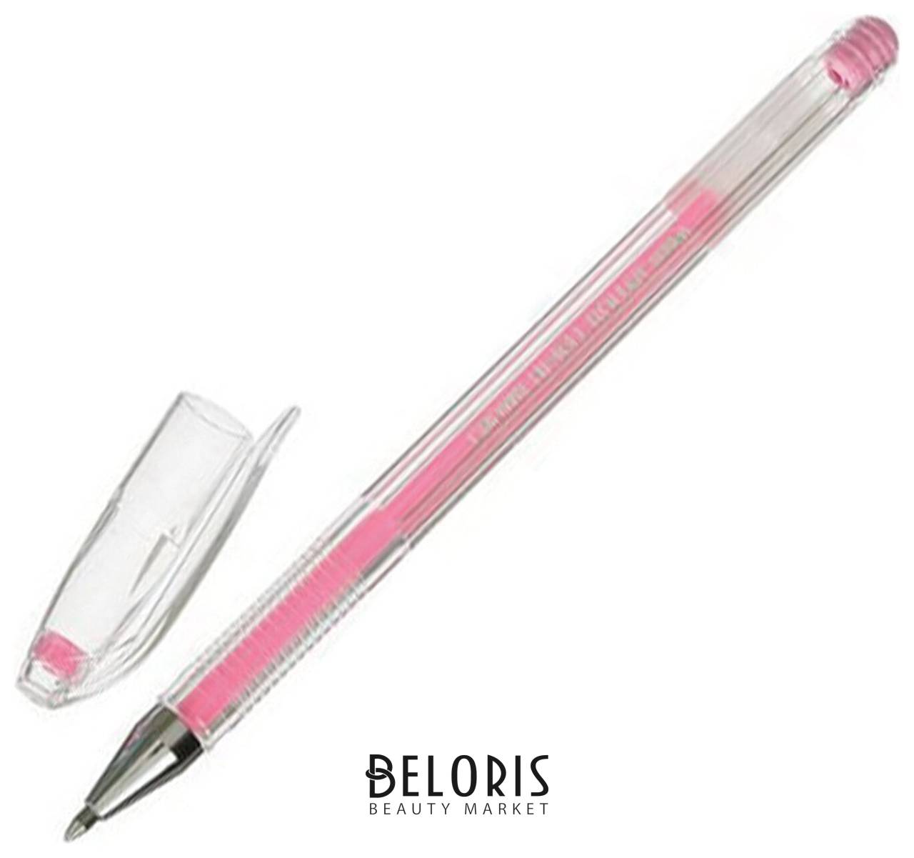 Ручка гелевая Crown Hi-jell Pastel, розовая пастель, узел 0,8 мм, линия письма 0,5 мм, Hjr-500p Crown