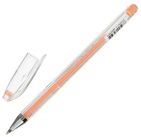 Ручка гелевая Crown "Hi-jell Pastel", оранжевая пастель, узел 0,8 мм, линия письма 0,5 мм, Hjr-500p Crown