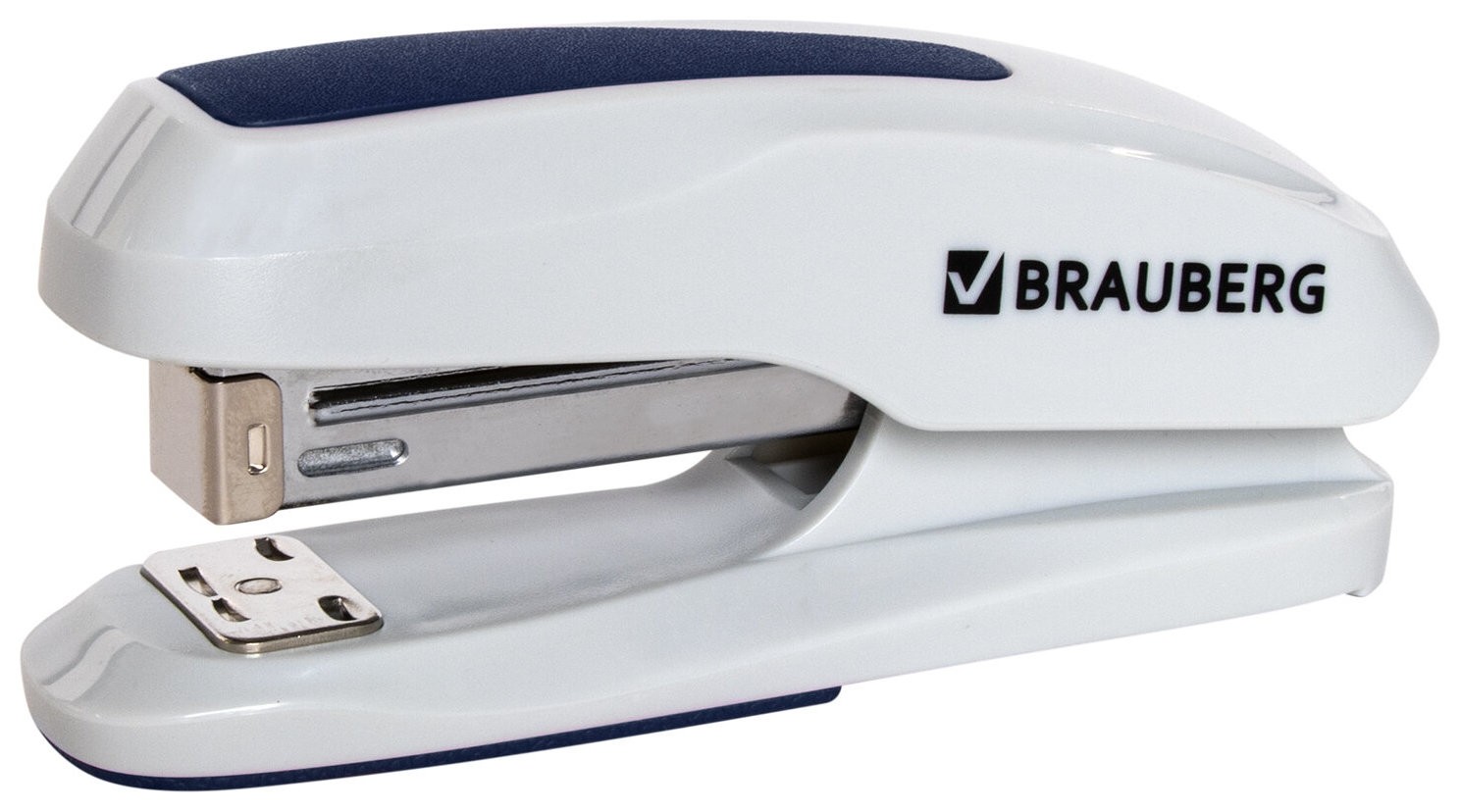 

Степлер №24/6, 26/6 Brauberg "Extra", до 30 листов, серо-синий, 229087