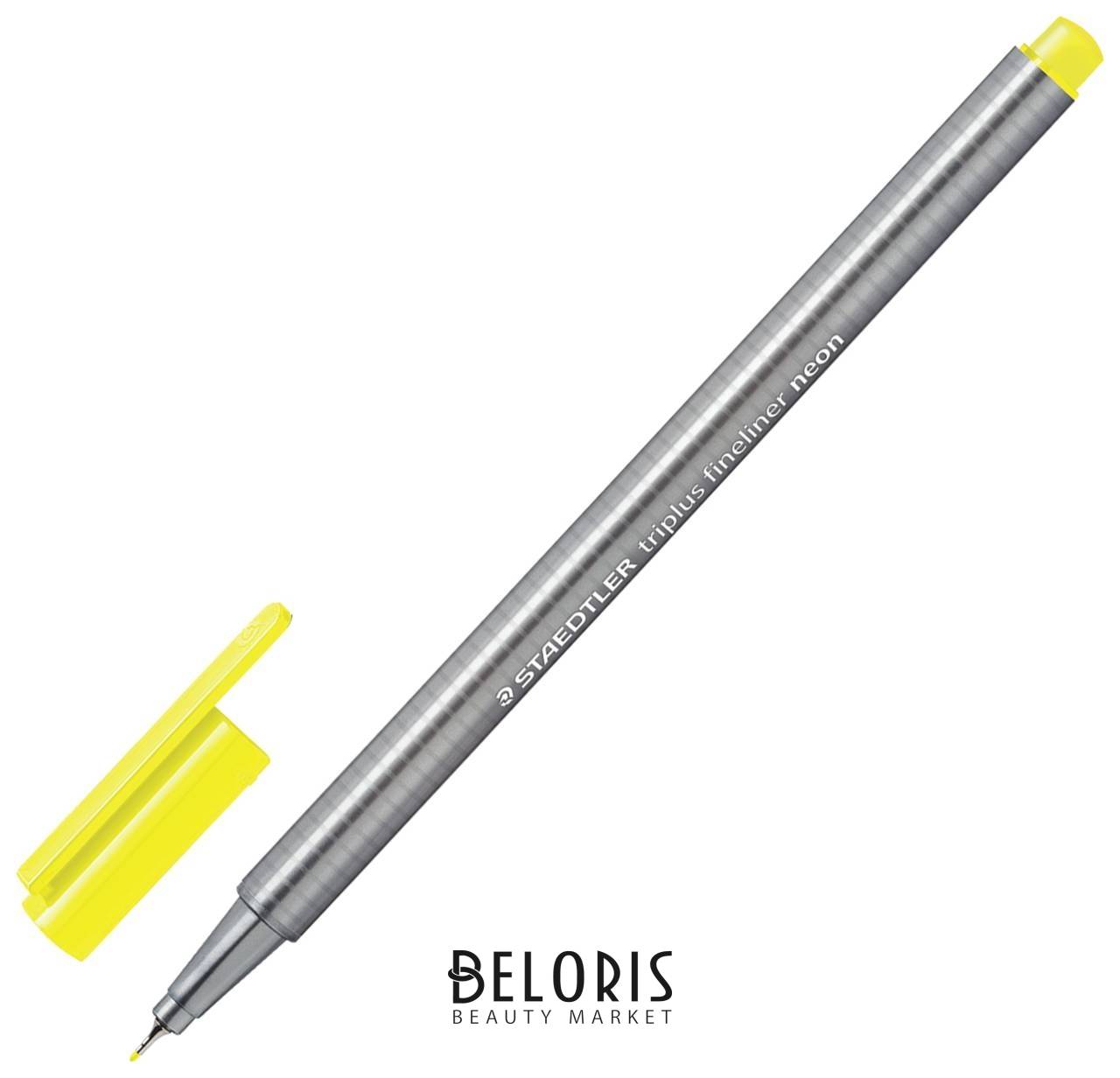 Ручка капиллярная (Линер) Staedtler Triplus Fineliner, неоновая желтая, трехгранная, линия письма 0,3 мм, 334-101 Staedtler