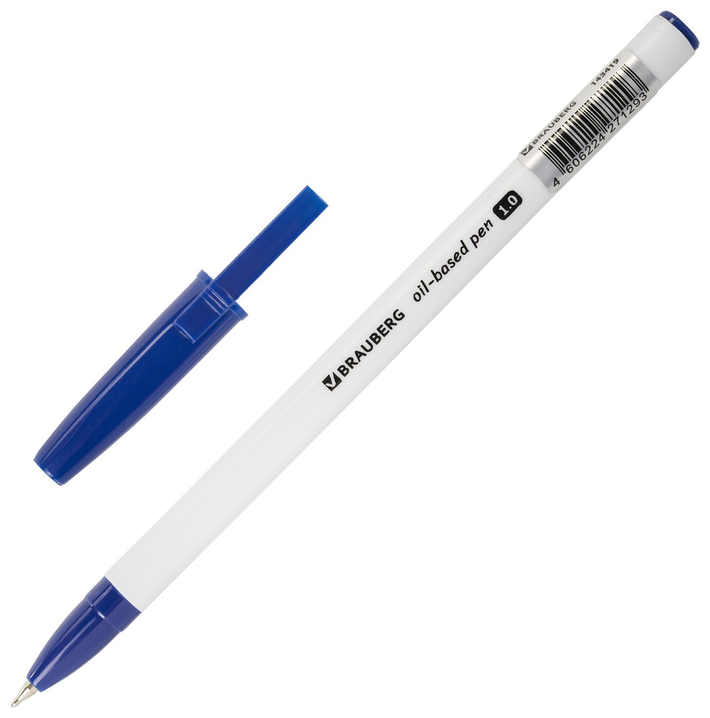 

Ручка шариковая масляная Brauberg Stick Medium, синяя, узел 1 мм, линия письма 0,5 мм, 143419
