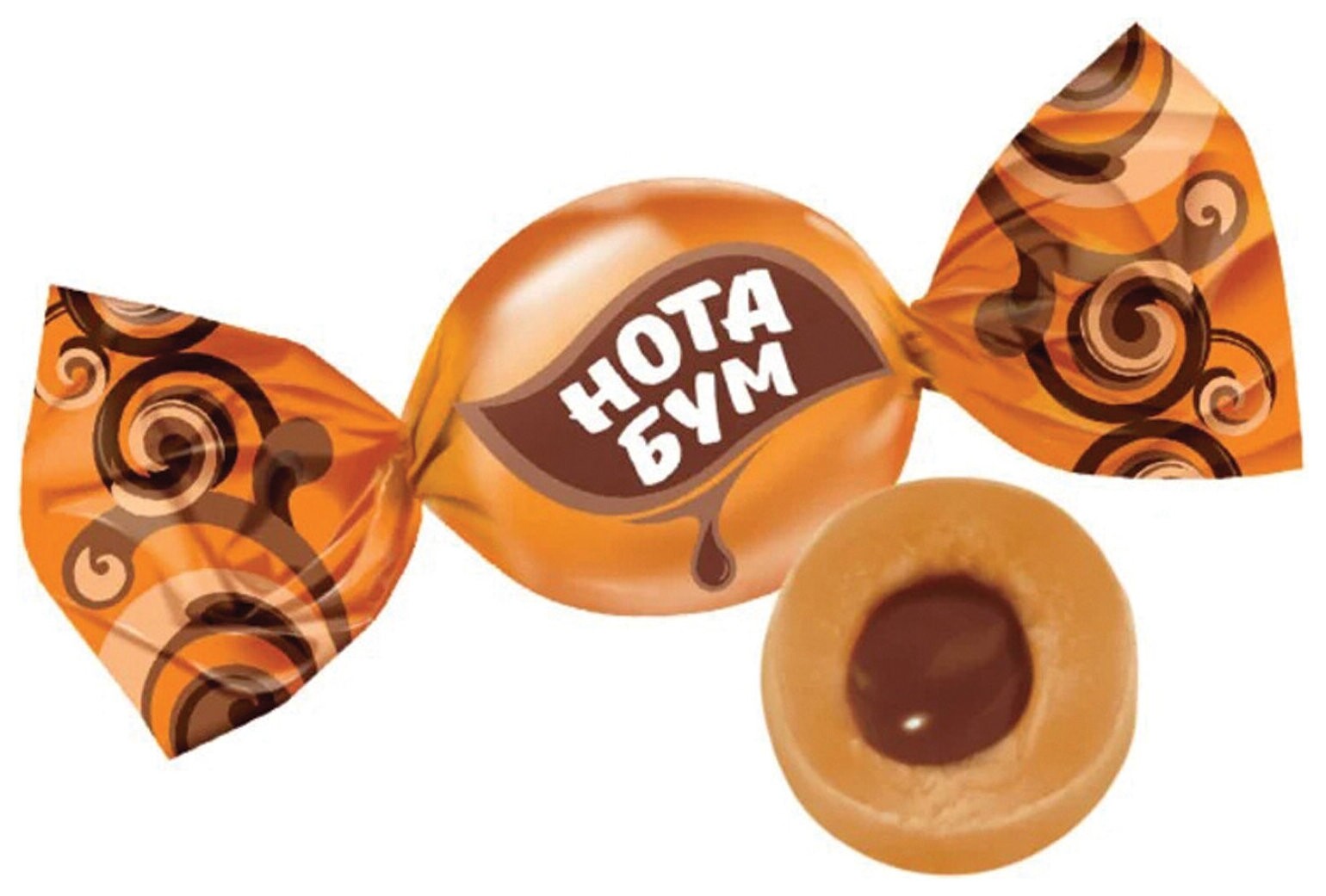 Конфеты ирис жевательный яшкино "Нота бум", с орехово-шоколадной начинкой, пакет, 500 г, нк160  Яшкино