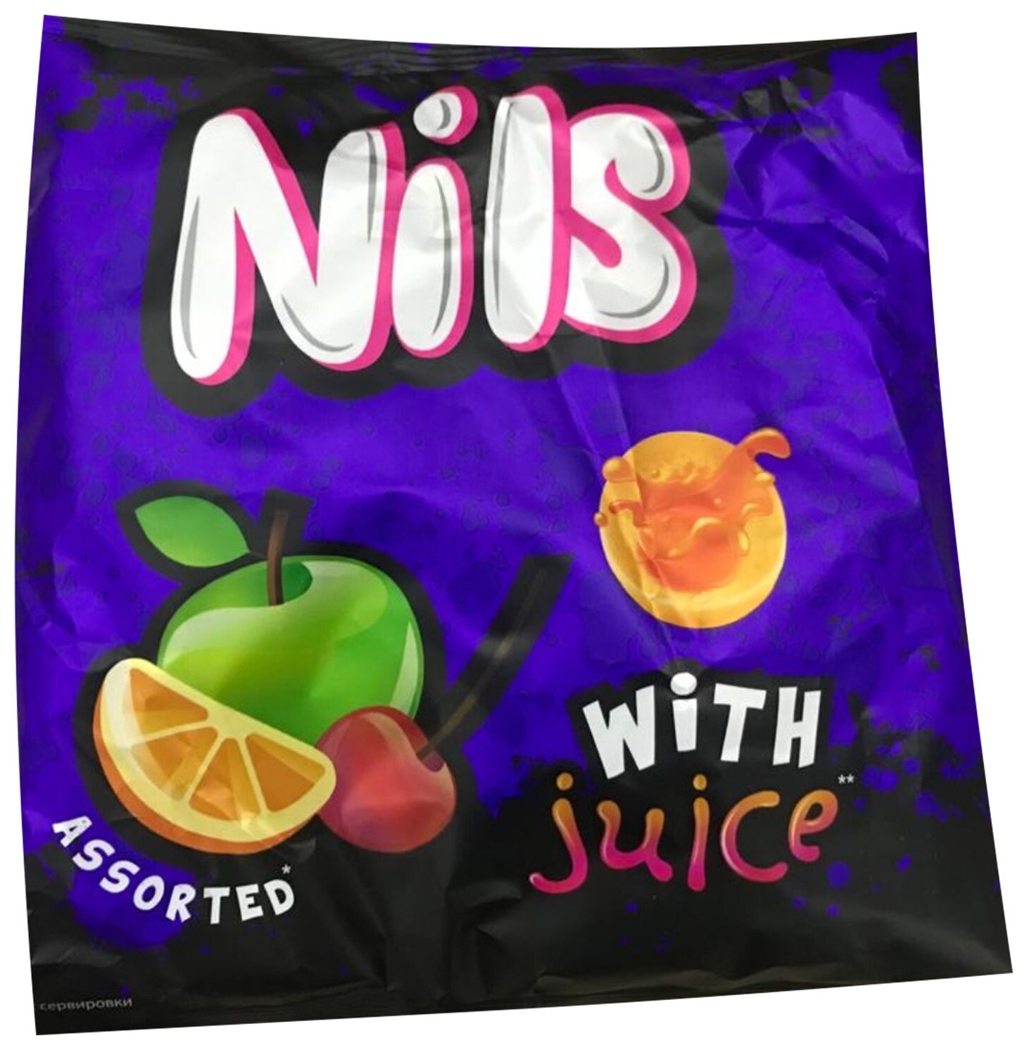 Карамель жевательная яшкино "Нильс", (Вишня, апельсин, яблоко), 500 г, нк275  Яшкино