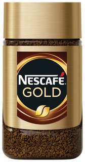 Кофе молотый в растворимом Nescafe (Нескафе) "Gold", сублимированный, 47,5 г, стеклянная банка, 04837, 12326225 Nescafe