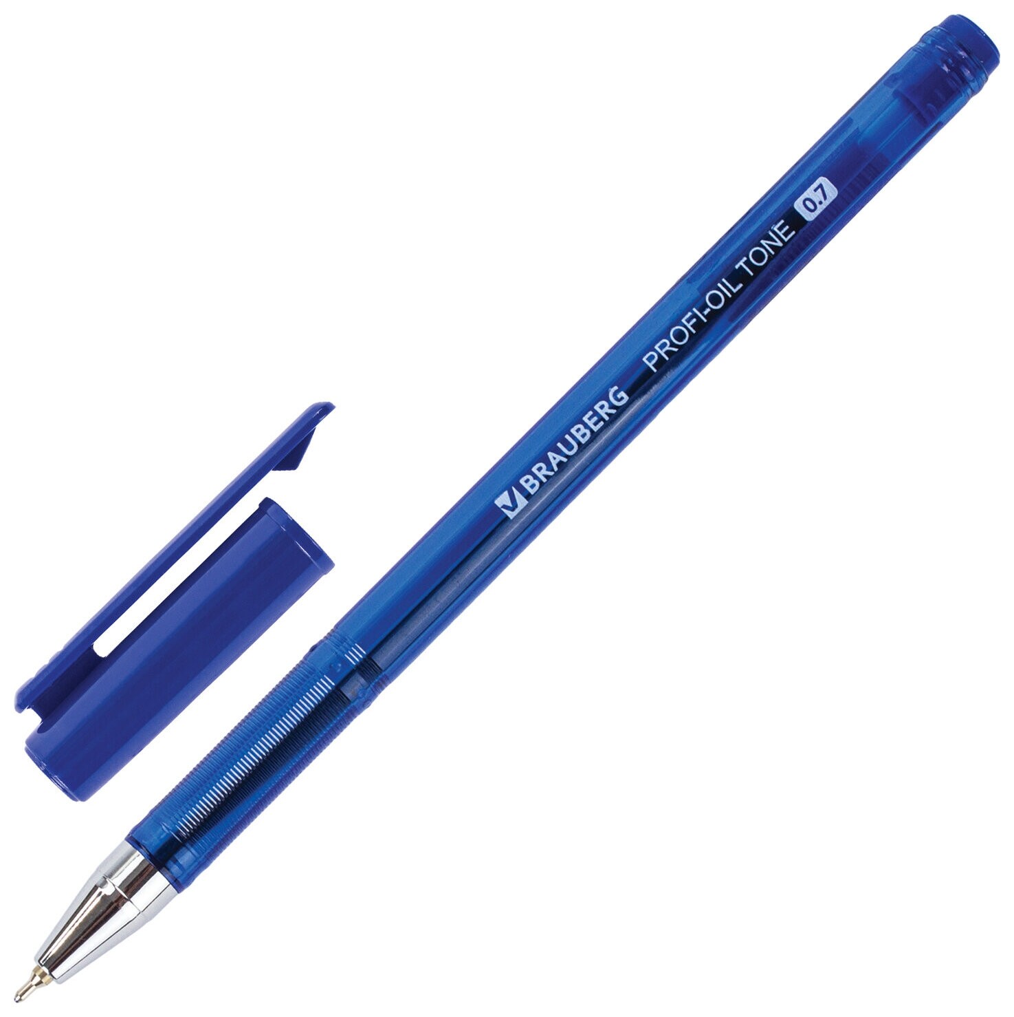 Ручка шариковая масляная Brauberg "Profi-oil Tone", синяя, узел 0,7 мм, линия письма 0,35 мм, 143459  Brauberg