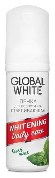 Отбеливающая пенка для полости рта Global White