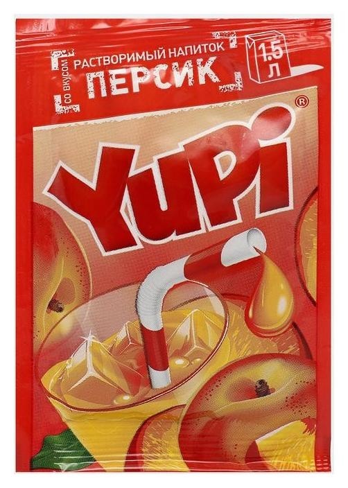 Растворимый напиток Yupi персик, 15 г  Yupi