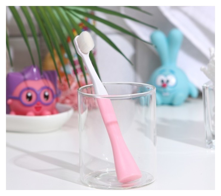 

Зубная щётка, детская, 2-9 лет, 10 000 щетинок, ультрамягкая, розовая