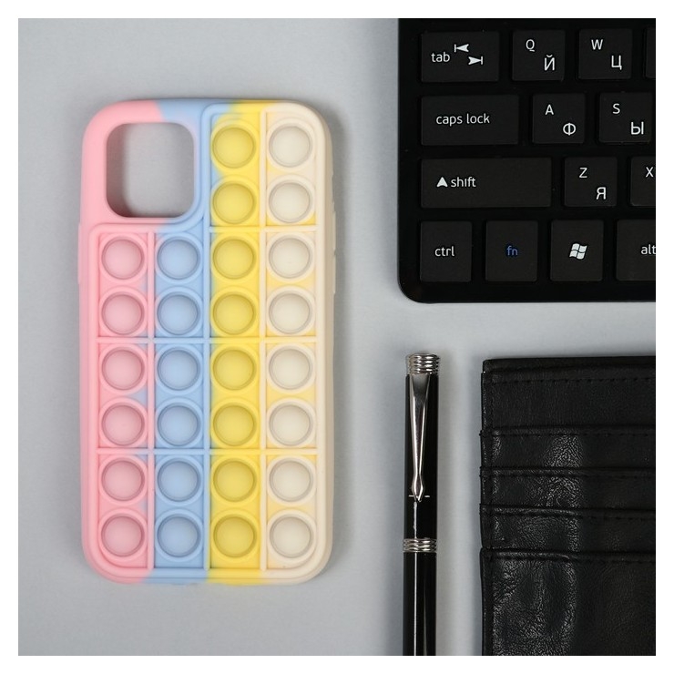 Чехол POP IT, для Iphone 11, силиконовый, разноцветный