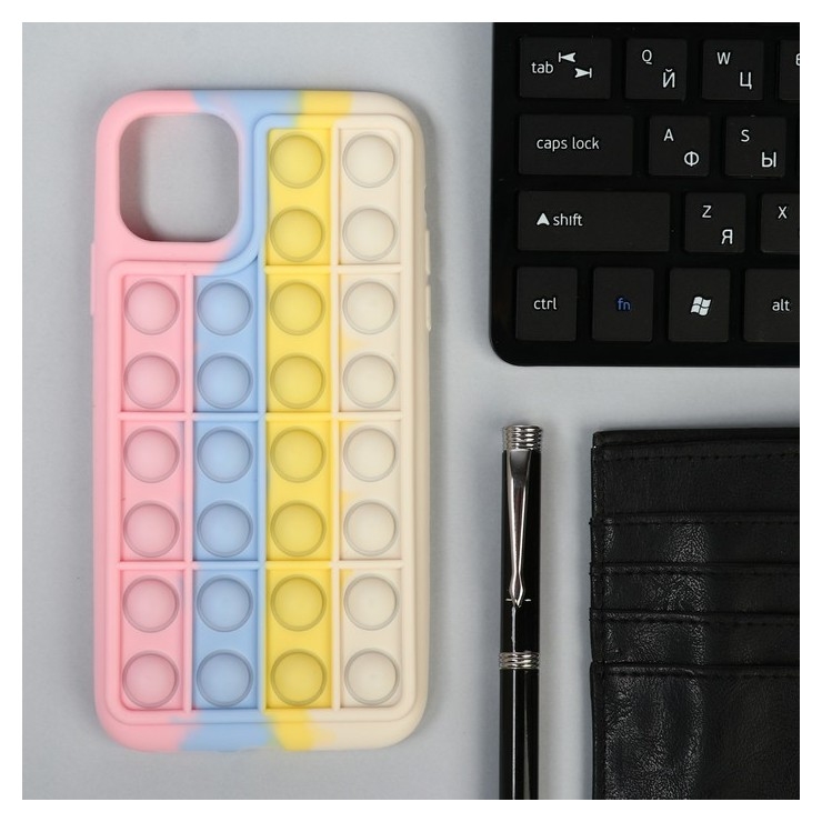 Чехол POP IT, для Iphone 11 Pro Max, силиконовый, разноцветный